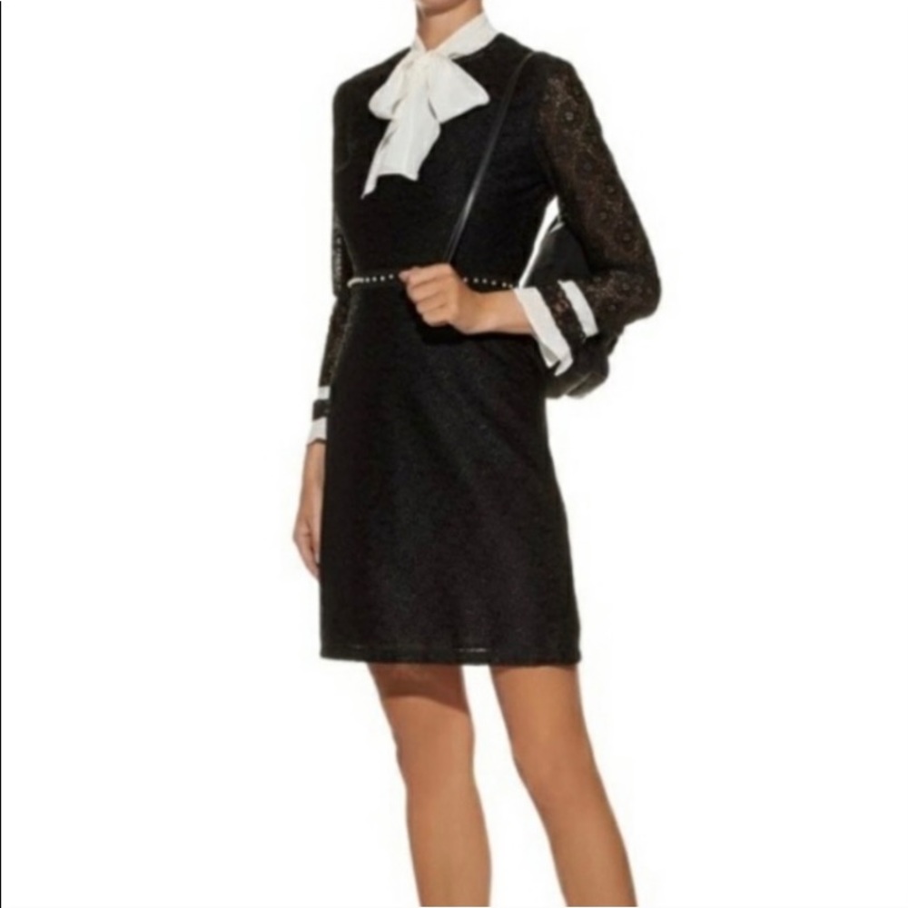 Sandro Paris floral lace longsleeve mini dress NWT